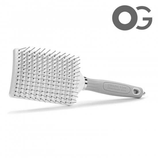 Olivia Garden Expert Care Vent Nylon Bristles W&G L расческа для распутывания и сушки волос феном