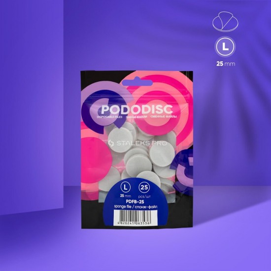 Staleks Pro Expert PDFB-25 vienreizlietojams sponžs pedikīra diskam L 25gb