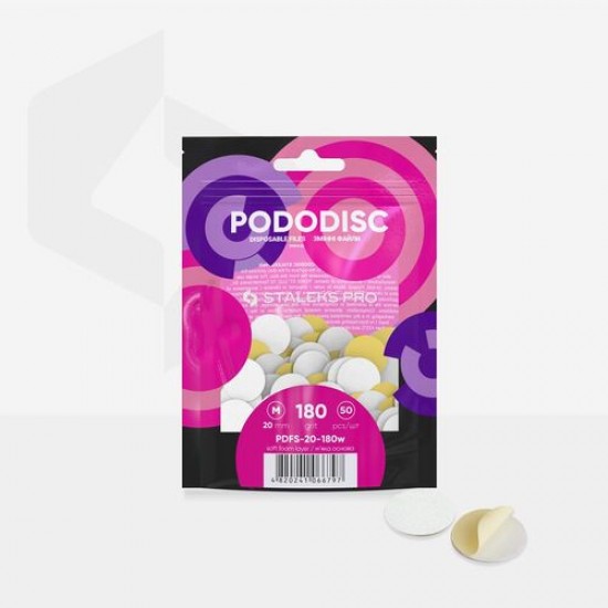 Staleks Pro Expert PDFS-20-180W maināmi faili pedikīra diskam ar porolona slāni 180 griti 50gb
