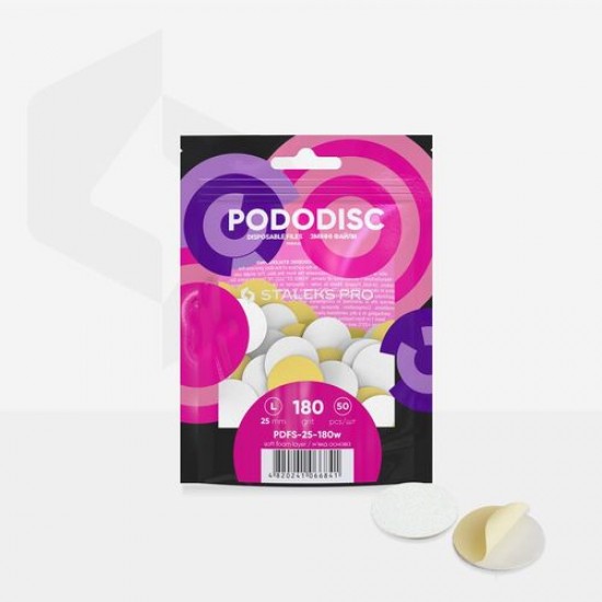 Staleks Pro Expert PDFS-25-180W maināmi faili pedikīra diskam ar porolona slāni 180 griti 50gb
