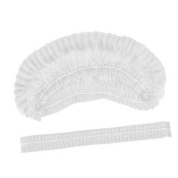 Disposable Non-woven White Pleated Mob Caps 100pcs Disposable Non-woven White Pleated Mob Caps 100pcs
