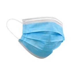 Vienreizlietojamās 3-slāņu sejas aizsargmaskas zilas 50gab