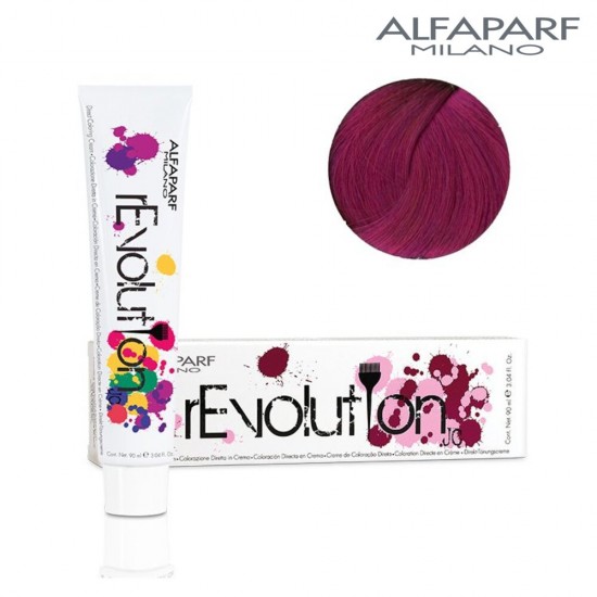 AlfaParf REVOLUTION ORIGINALS MAGENTA
tiešās iedarbības matu krāsa bez amonjaka, fuksijas tonis, 90 ml