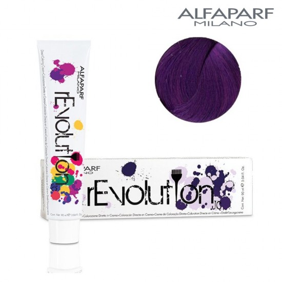 AlfaParf REVOLUTION ORIGINALS RICH PURPLE
tiešās iedarbības matu krāsa bez amonjaka, violetais tonis, 90 ml