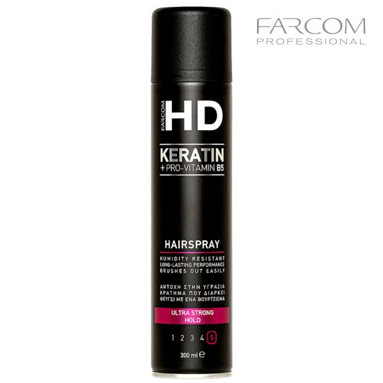 Farcom HD Ultra Strong īpaši spēcīgas noturības matu laka 300ml