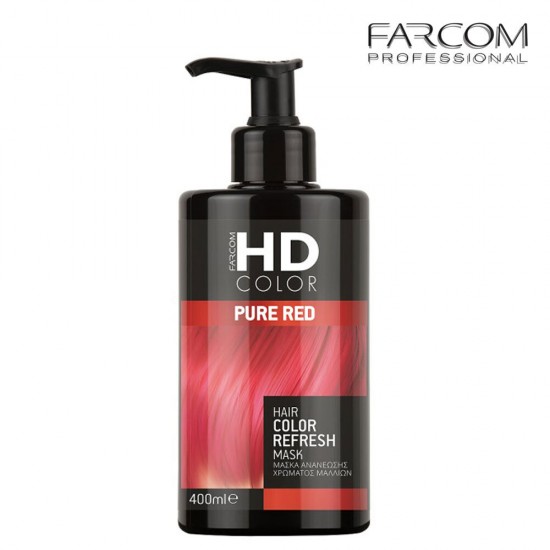 Farcom HD Refresh Mask Pure Red krāsu atsvaidzinoša matu maska, kas atdzīvina un uzlabo matu krāsu 400ml