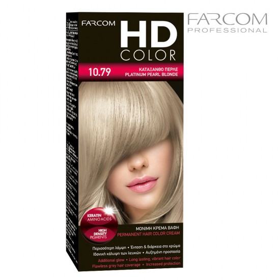 Farcom HDCOLOR Hair Set matu krāsošanas komplekts 10.79-Platinum Pearl Blond