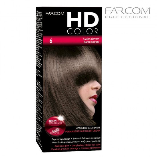 Farcom HDCOLOR Hair Set matu krāsošanas komplekts 6-Dark Blonde