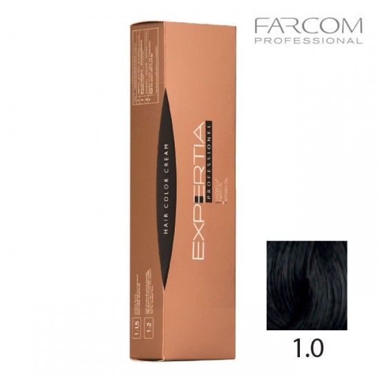 Farcom Expertia permanenta matu krēmkrāsa 100ml 1.0-BLA Black