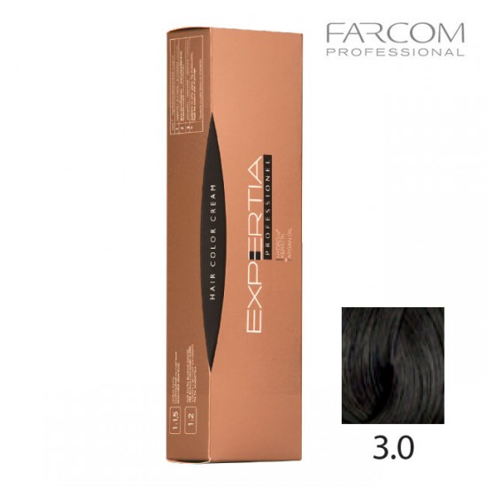 Farcom Expertia permanenta matu krēmkrāsa 100ml 3.0-DA Dark brown