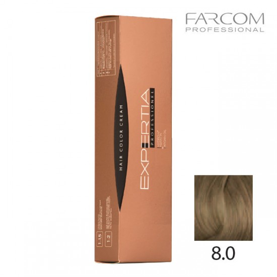 Farcom Expertia permanenta matu krēmkrāsa 100ml 8.0-LIG Light Blonde