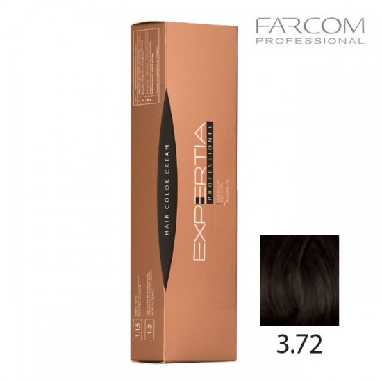 Farcom Expertia permanenta matu krēmkrāsa 100ml 3.72-DA Dark chestnut brown
