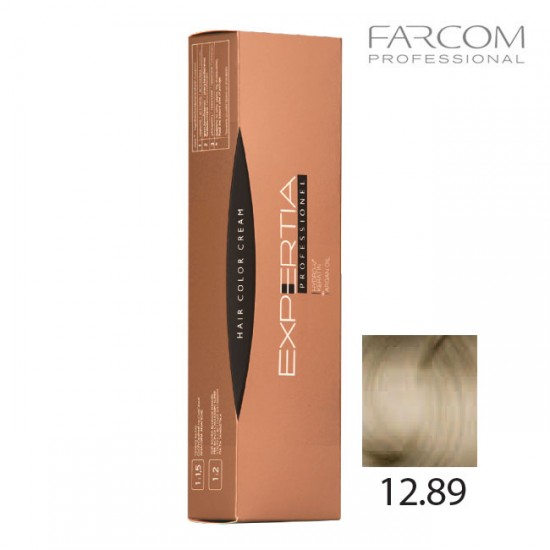 Farcom Expertia permanenta matu krēmkrāsa 100ml 12.89-V Very bright pearl blonde