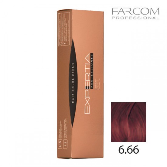 Farcom Expertia permanenta matu krēmkrāsa 100ml 6.66-IN Intense dark red blonde