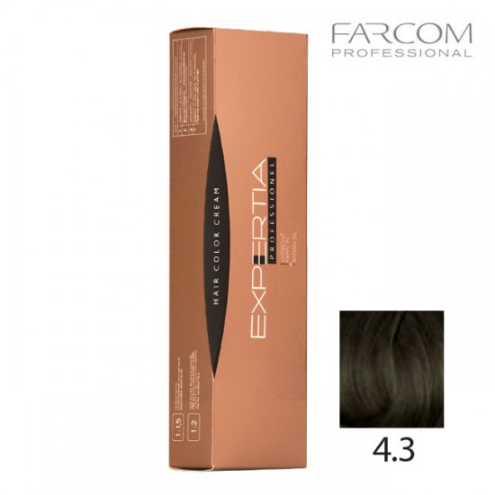 Farcom Expertia permanenta matu krēmkrāsa 100ml 4.3-GO Golden brown
