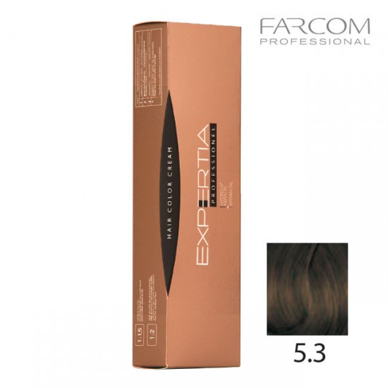 Farcom Expertia permanenta matu krēmkrāsa 100ml 5.3-LIG Light golden brown