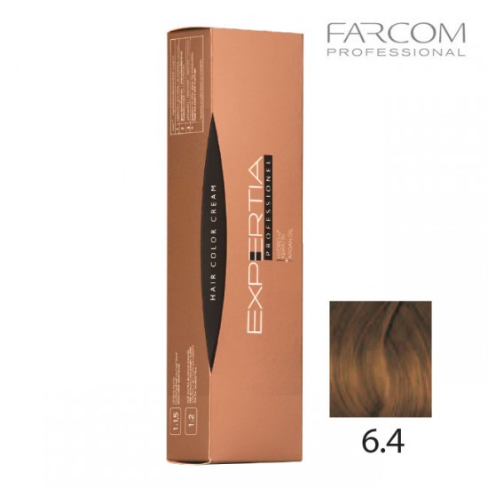 Farcom Expertia permanenta matu krēmkrāsa 100ml 6.4-DA Dark copper blonde