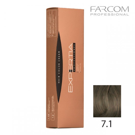 Farcom Expertia permanenta matu krēmkrāsa 100ml 7.1-AS Ash blonde