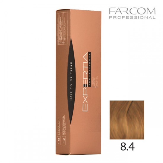 Farcom Expertia permanenta matu krēmkrāsa 100ml 8.4-LIG Light copper blonde