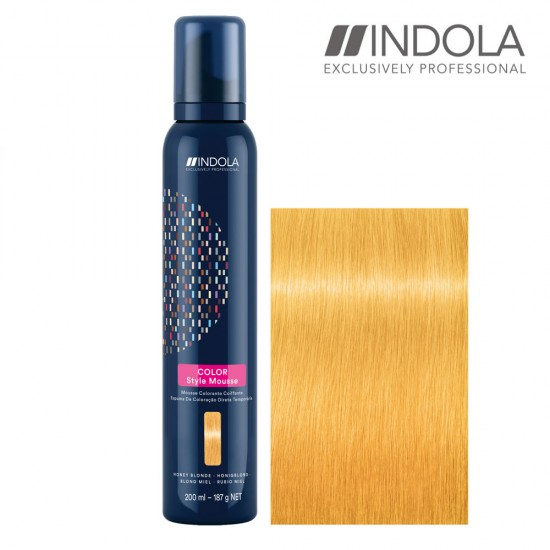 Indola Color Style Mousse Honey Blonde tonejošas matu putas 200ml
