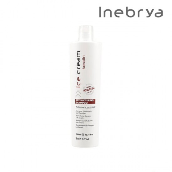 Inebrya Ice Cream Keratin Restructuring šampūns 300ml