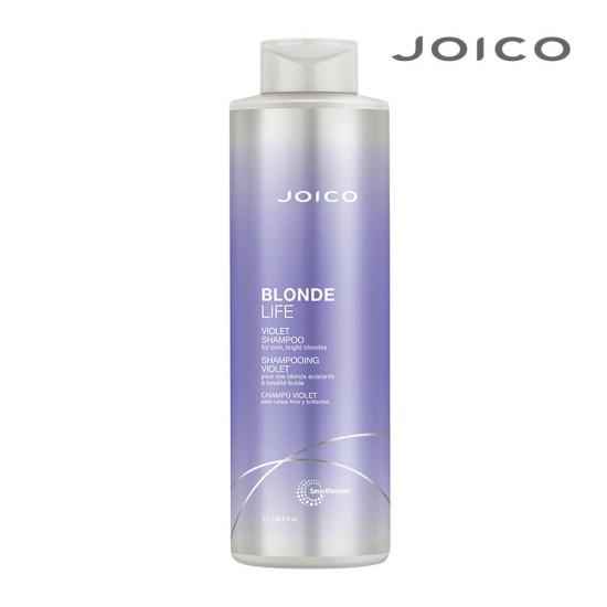 Joico Blonde Life Brilliant violetais šampūns vēsiem blondajiem toņiem 1L