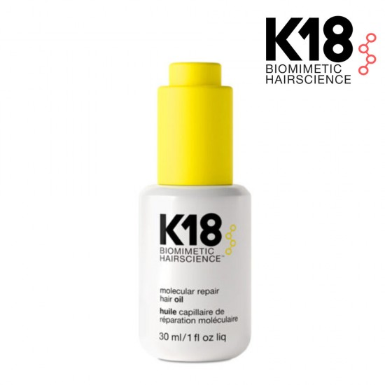 K18 Neizskalojama molekulārās atjaunošanas matu eļļa, 30 ml