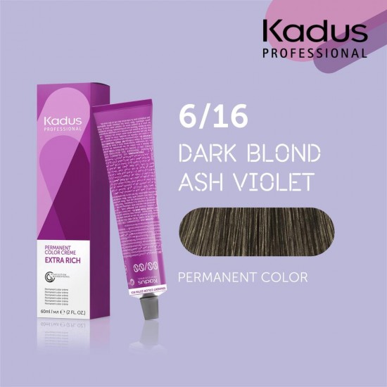 Kadus Professional 6/16 Permanent Extra Rich hair color 60 ml