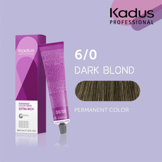 Kadus Professional 6/0 Permanent Extra Rich matu krāsa 60 ml