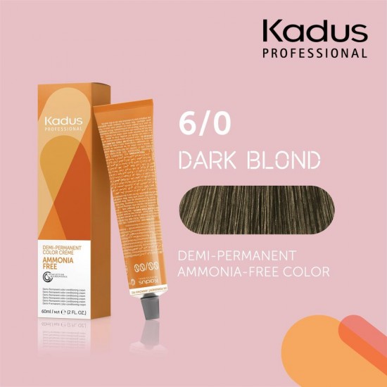 Kadus Professional 6/0 Demi-Permanent Ammonia Free matu krāsa60 ml
