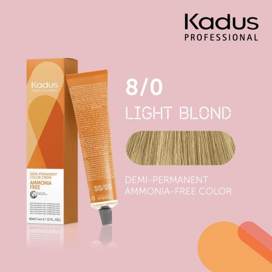 Kadus Professional 8/0 Demi-Permanent Ammonia Free matu krāsa60 ml
