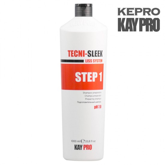 Kepro KayPro Liss System Tecni-Sleek Step 1 sagatavošanas šampūns pirms matu iztaisnošanas 1L