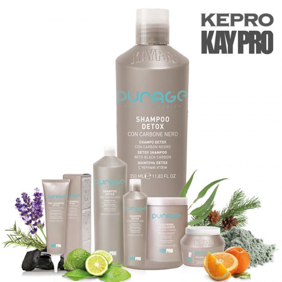 Kepro Kaypro Purage Detox šampūns ar melno ogli 350ml