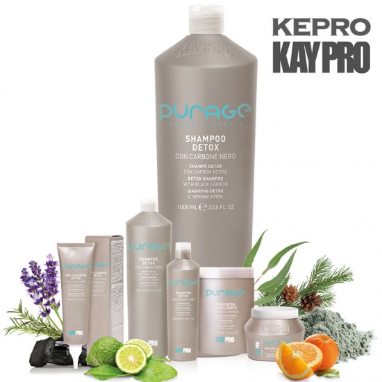 Kepro Kaypro Purage Detox šampūns ar melno ogli 1L
