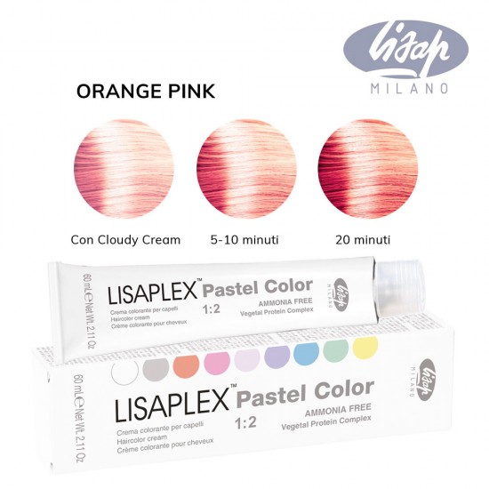 Lisap Lisaplex pasteļtoņu matu krāsa - oranži rozā 60ml
