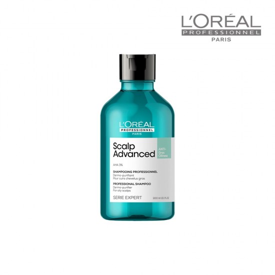 L'Oreal Professionnel Scalp Advanced Anti - Oilness attīrošais šampūns taukainiem matiem 300 ml