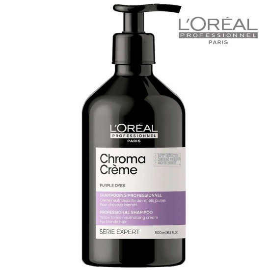 Loreal Serie Expert Chroma Creme violets šampūns neitralizē dzeltenus apakštoņus 500ml