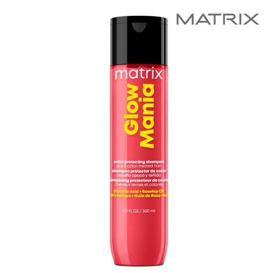 Matrix Glow Mania šampūns krāsotiem matiem ar glikolskābi 300ml
