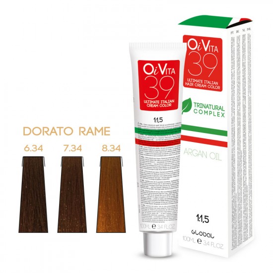OiVita39 Hair Cream Color 6.34 100ml