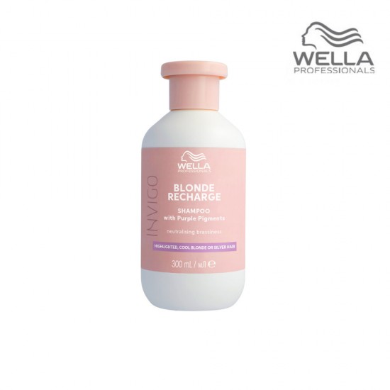 Wella Professionals Invigo Blonde Recharge ШАМПУНЬ-НЕЙТРАЛИЗАТОР ЖЕЛТИЗНЫ ДЛЯ ХОЛОДНЫХ СВЕТЛЫХ ОТТЕНКОВ С КРАСЯЩИМИ ПИГМЕНТАМИ 300ml