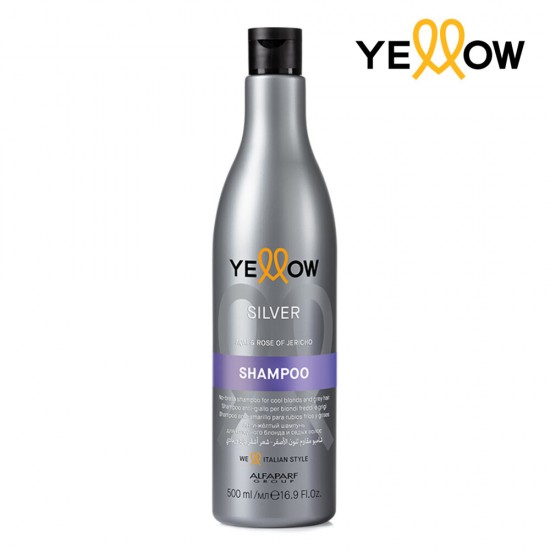 YELLOW SILVER anti-yellow šampūns vēsi blondiem matu toņiem un sirmiem matiem , 500 ml