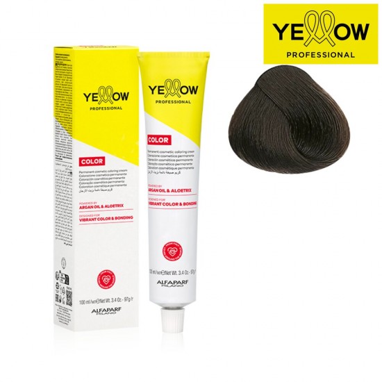 YELLOW COLOR permanentā matu krāsa, tonis Cool Light Natural Brown Nr. 5 COOL, 100ml