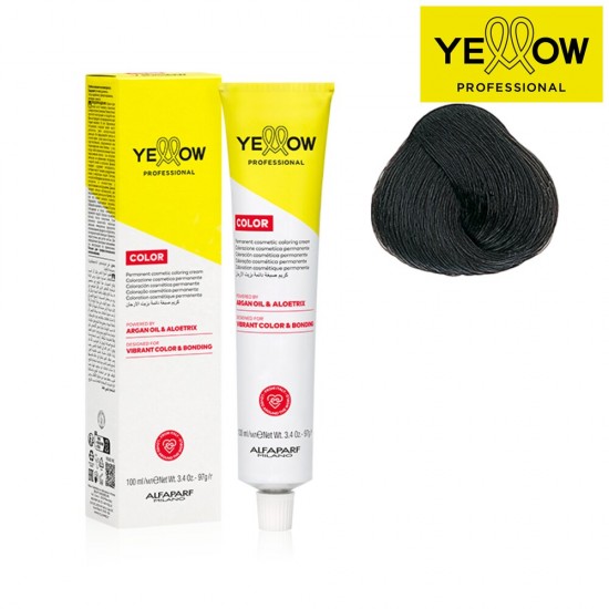 YELLOW COLOR permanentā matu krāsa, tonis Light Ash Brown Nr. 5.1, 100ml