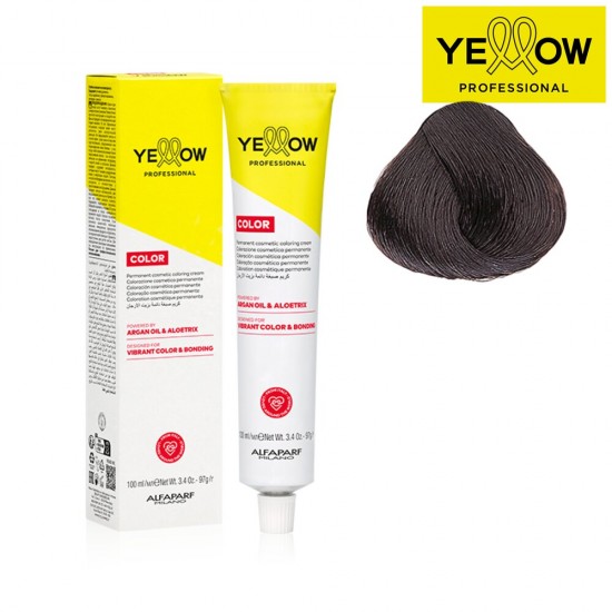 YELLOW COLOR permanentā matu krāsa, tonis Dark Golden Mahogany Blonde Nr. 6.35, 100ml