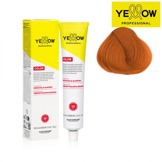 YELLOW COLOR permanentā matu krāsa, tonis Light Intense Copper Blonde Nr. 8.44+, 100ml