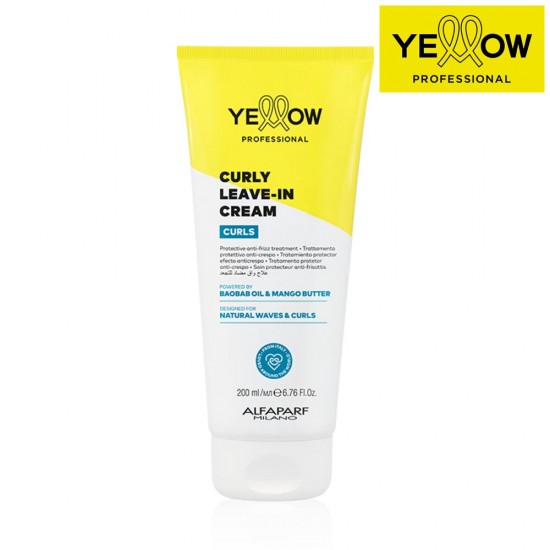 YELLOW CURLS защитный крем для вьющихся и кудрявых волос 200мл