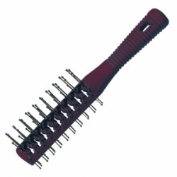 Double Sided Tunnel Hair Brush purple