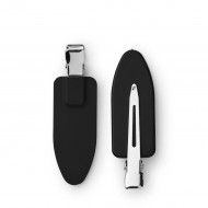 BraveHead Setting Сlip зажимы для волос прорезиненные черные 6 шт.